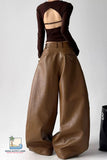 Loose PU Leather Wide Leg Fashion Pants