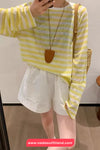 Casual Sun Proof Striped Colors Shirt