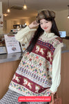 Sleeveless Cute Horse Cartoon Knitted Vest Sweater