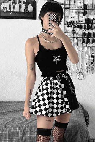 High Waist Goth Dark Pleated Mini Skirts – Nada Outfit Land