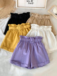 Belted Cute Colors Casual Shorts Pants