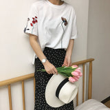Loose Casual Flower Special Embroidered Shirt