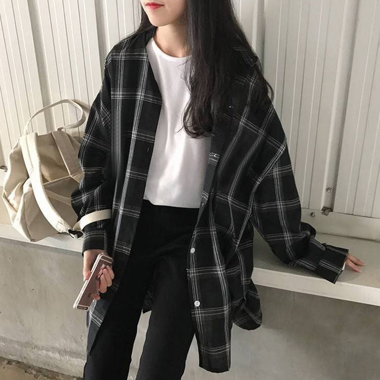 Loose Oversize Casual Plaid Shirt – Nada Outfit Land