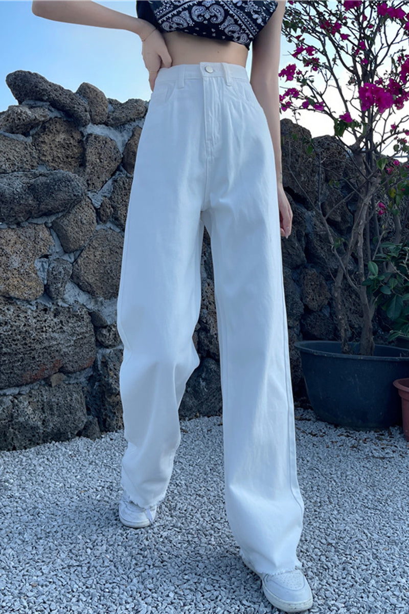 High Waist Loose Light Colors Jeans Pants – Nada Outfit Land