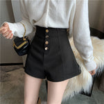 High Waist Solid Simple Office Shorts Pants