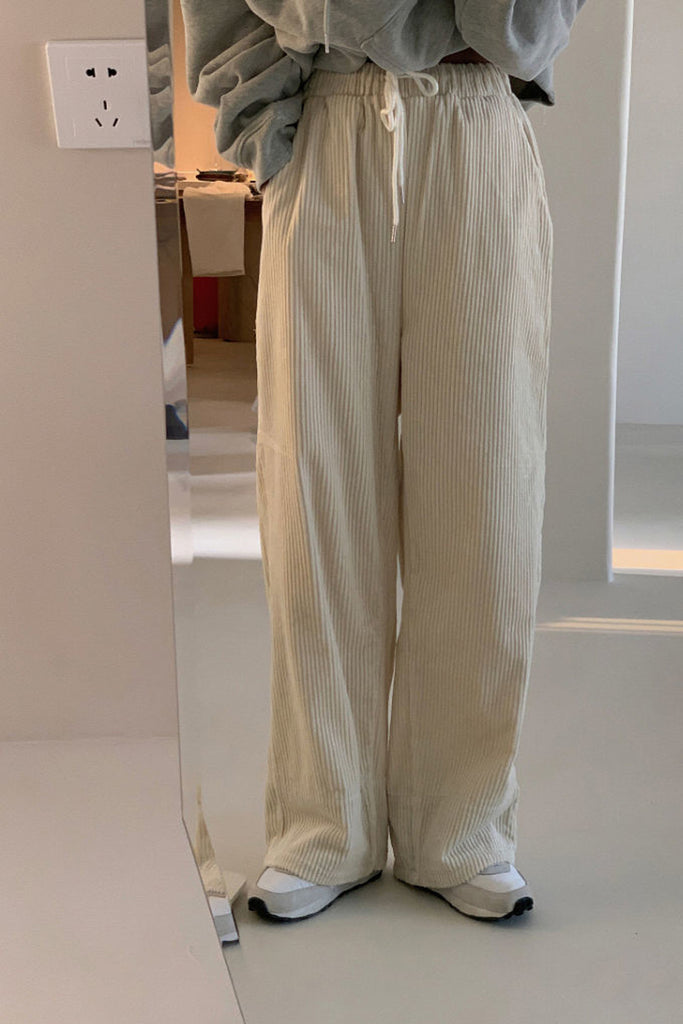 Back Side Plaid High Waist Corduroy Long Pants – Nada Outfit Land