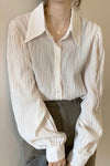 Long Sleeve Folds Style Blouse Shirts
