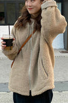 Double Style Warm Thicken Fluffy Parkas Jacket