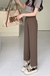 High Waist Slim Basic Long Pants