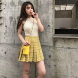 Cute Colors Plaid Short Skirts
