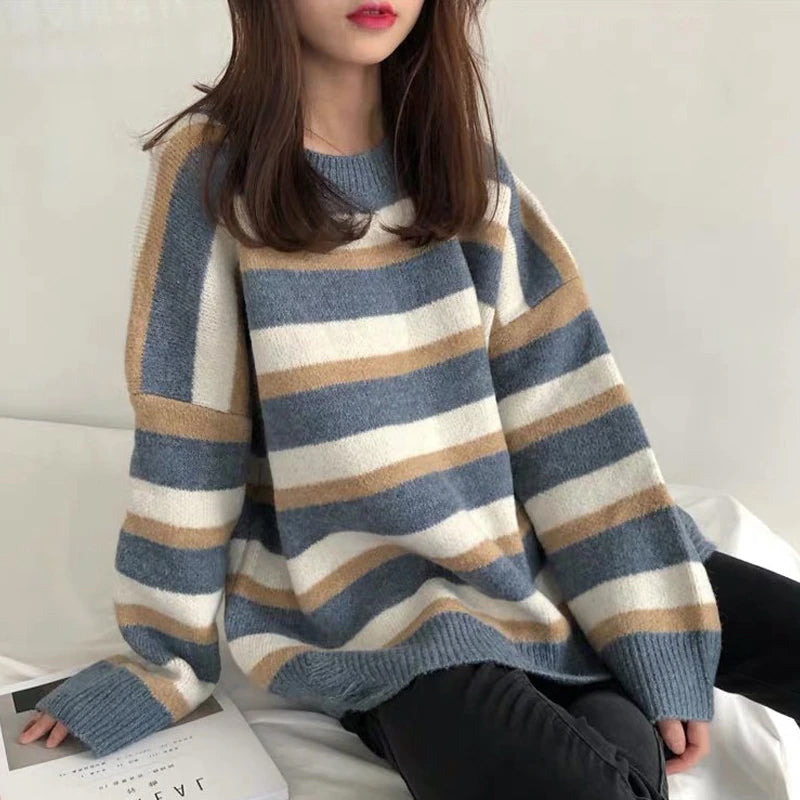 Vintage Colors Striped Sweater – Nada Outfit Land