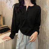 Long Sleeve Knitted Button Solid Shirts