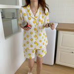 Smiley Emoji Sleepwear Short Pajamas Set