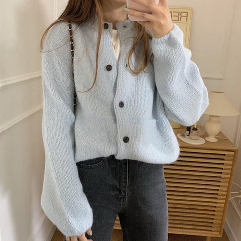 Long Sleeve Button Knitted Cardigan Sweater – Nada Outfit Land