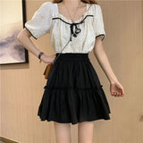 High Waist A-Line Pleated Mini Skirts