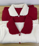 Love Button Peter Pan Collar Cardigan Sweater
