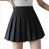 Solid Color Mini Pleated Skirts