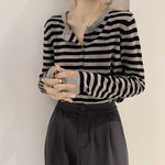 Long Sleeve Simple Classic Striped Sweater