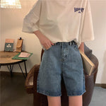 High Waist Knee Length Shorts Jeans Pants
