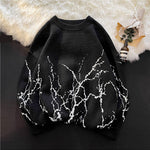 Gothic Art Printed Loose Sweater