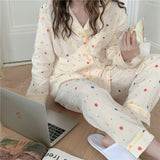 Dot Colorful Colors Pattern Sleepwear Pajamas Set