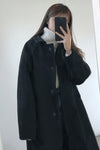 Simple Turn Down Collar Long Woolen Coat
