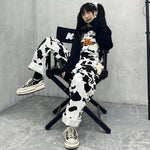 Cow Pattern Casual Long Jumpsuits