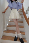 High Waist Pleated Ruffle Mini Skirts