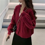 Solid Candy Colors Knitted Cardigan Sweater