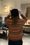 Vintage Striped O-Neck Casual Sweater
