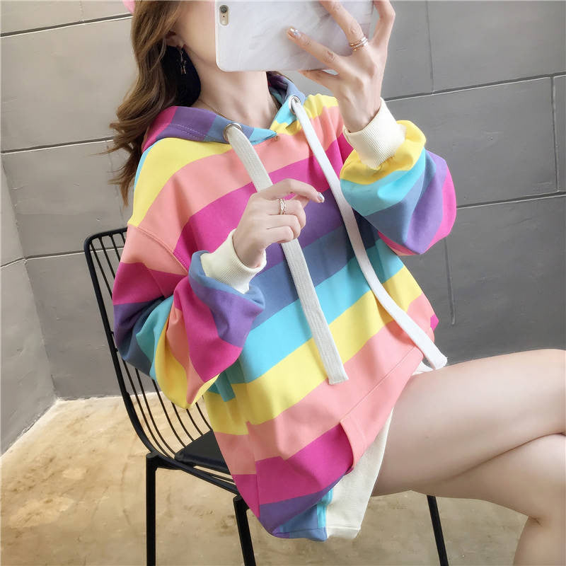 Cute Pastel Rainbow Colors Hoodie – Nada Outfit Land