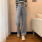 High Waist Straight Stretch Loose Jeans Pants