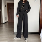High Waist Loose Straight Office Suits Pants