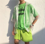 Plastic Transparent Short Sleeve Shirt