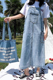 Long Sleeveless Loose Denim Outwear Dress