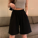 Basic Colors Elastic Waist Summer Shorts Pants