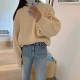 O-Neck Thick Vintage Loose Knitted Sweater