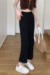 High Waist Slim Basic Long Pants