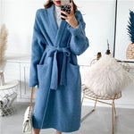 Loose Thick Belted Long Cardigan Coat