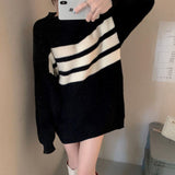 Stripe Design Casual Sweater
