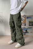 Cargo Multi Pockets Straight Casual Long Pants