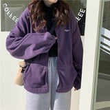 Solid Colors Loose Winter Fleece Jacket