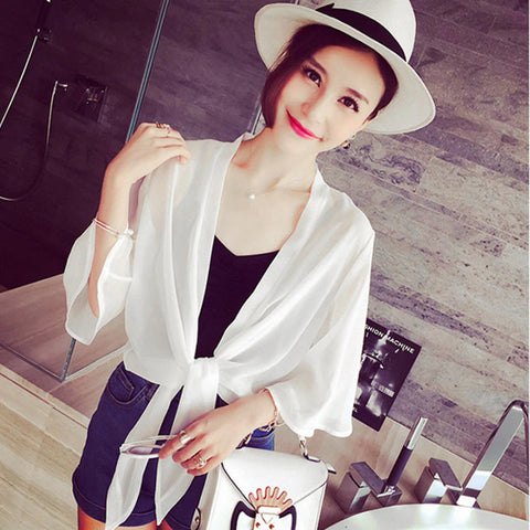 Chiffon Thin Transparent Outer Tops