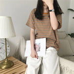 O-Neck Striped Casual Shirt