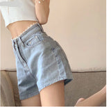 Lace Waist Denim Shorts Jeans