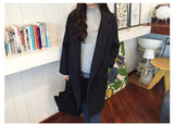 Long Sleeve Wool Thin Blend Elegant Coat