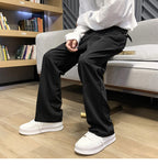 Loose Solid Colors Casual Office Long Men Pants
