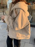 Double Style Warm Thicken Fluffy Parkas Jacket
