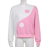 Pink Yin Yang Loose Sweater