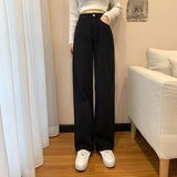 High Waist Straight Stretch Loose Jeans Pants